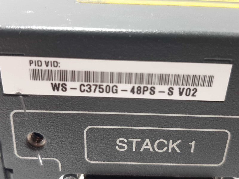 CISCO WS-C3750G-48PS-S 48-Port Gigabit Layer 3 POE Switch , FCTY RESET, READ* ~