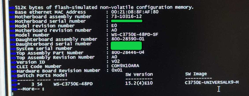 Cisco Catalyst 3750-E WS-C3750E-48PD-SF V02 PoE-48 10/100/1000 POE 4xSFP NO PSU $