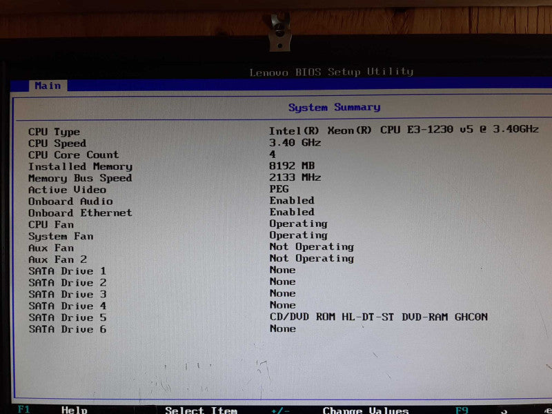 Lenovo P310 Workstation Xeon E3-1230v5 @ 3.40GHz 8GB RAM QUADRO P400 -NO HDD +
