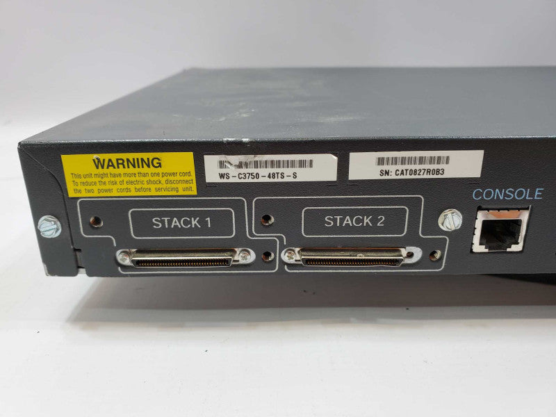 Cisco WS-C3750-48TS-S 3750 Series Network 48 Port Catalyst Switch *READ* (