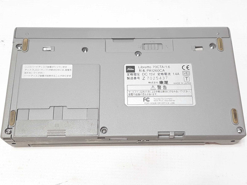 Vintage Pocket PC Toshiba Libretto 70 - AS IS - Unknown CPU/RAM - NO HDD +