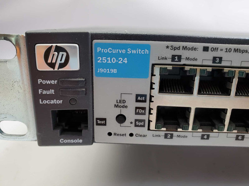 HP 2510-24 J9019B 24-Ports Ethernet Managed Switch_ factory reset )