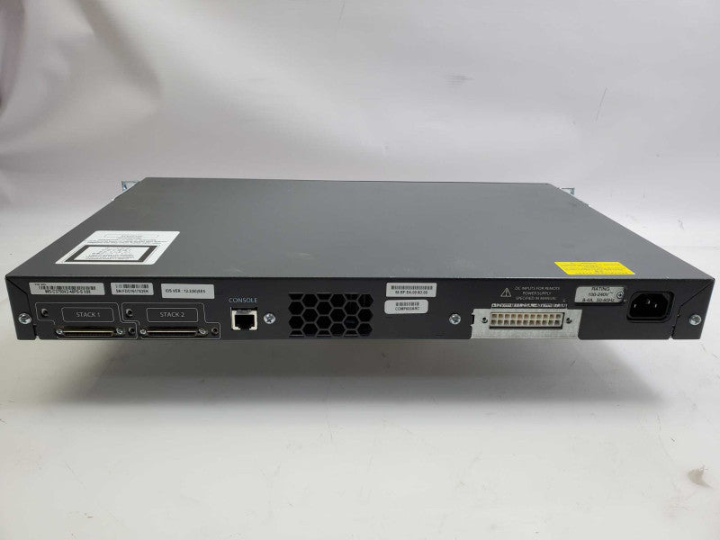 CISCO WS-C3750V2-48PS-S 48-Port Gigabit Layer 3 POE Gigabit Switch _ reset )
