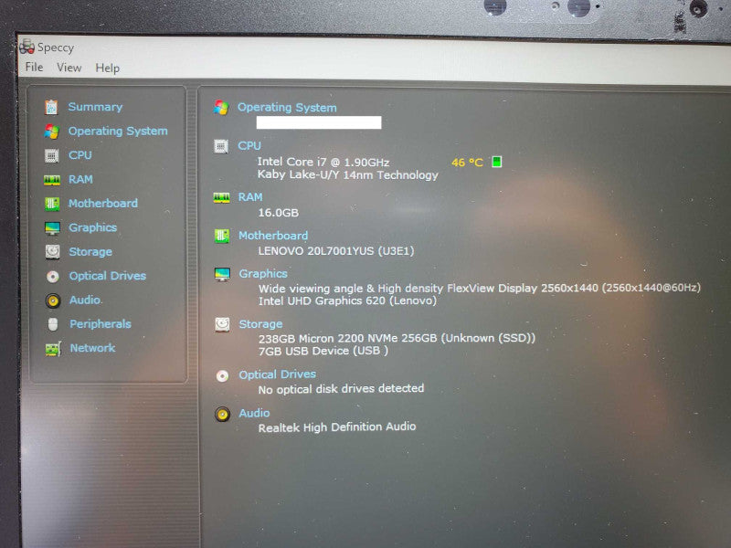 Lenovo Thinkpad T480s 14\\" FHD i7-8650U @ 1.9 GHz 16GB 256GB SSD (