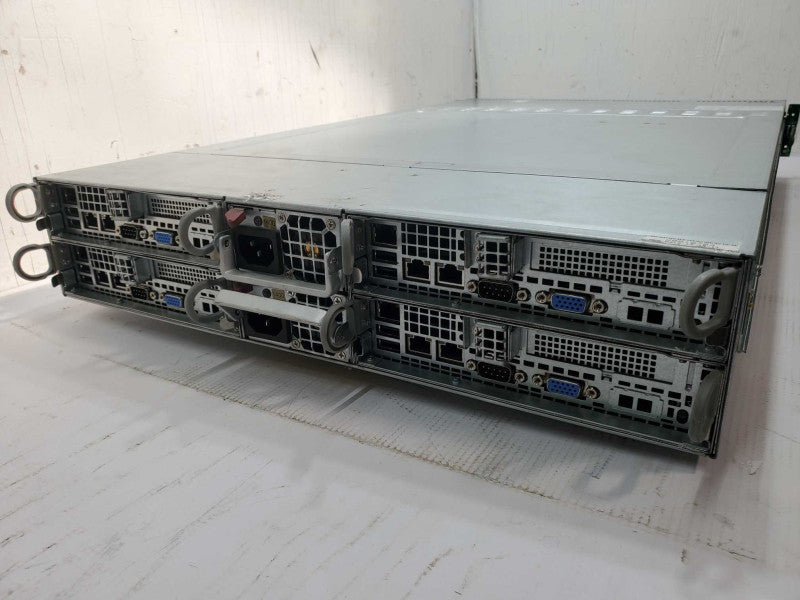 Supermicro X8DTT-H(F) Server 2U 4-Nodes 8x X5660 2.8GHz 16GB DDR3 No RAID |