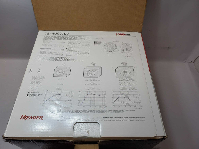 pioneer ts-w3001d4 - premier car subwoofer driver 3000W Max 1000W NOM AS-IS _