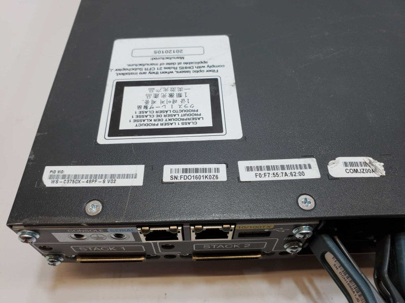 Cisco Catalyst 3750X Series WS-C3750X-48PF Switch V02 (