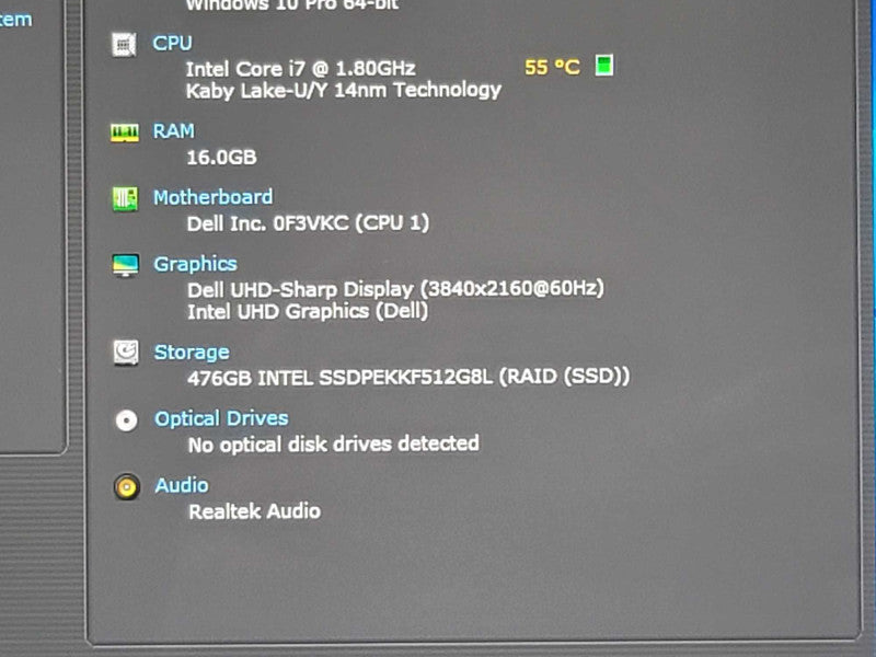 4K Touch DELL XPS 13 7390 with i7-10510U CPU 16GB RAM & 512GB NVME SSD READ  -