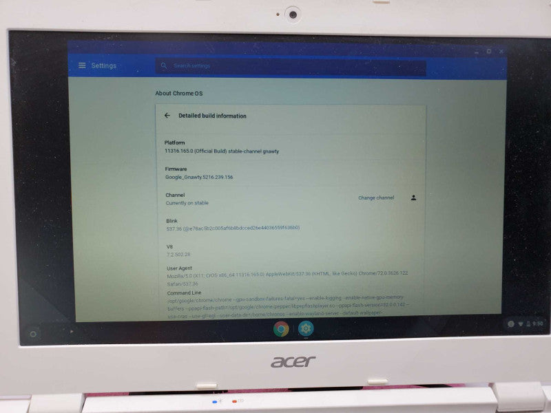 Acer Google Chrome Book 11 CB3-11 White (