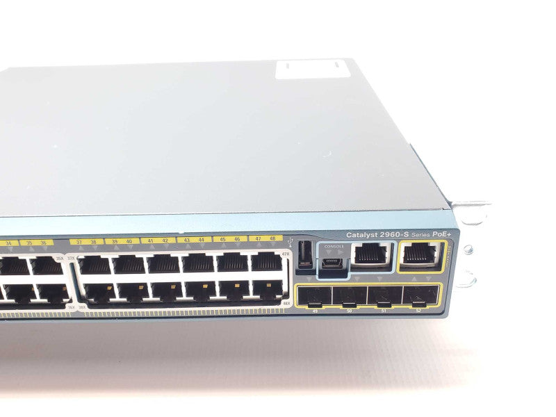 Cisco WS-C2960S-48LPS-L 48 Port Gigabit PoE Switch 4x SFP, C2960S-Stack _