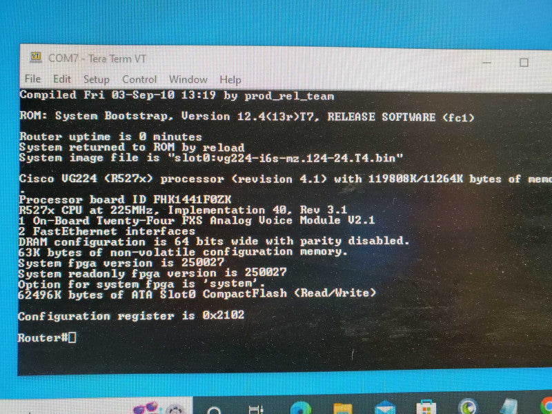 Cisco VG224 24 Port Voice Over IP Analog Phone Gateway _ reset )