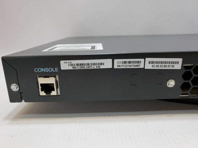 Cisco WS-C2960-24PC-L Switch 24 PORT 10/100 POE + 2 SFP/T (
