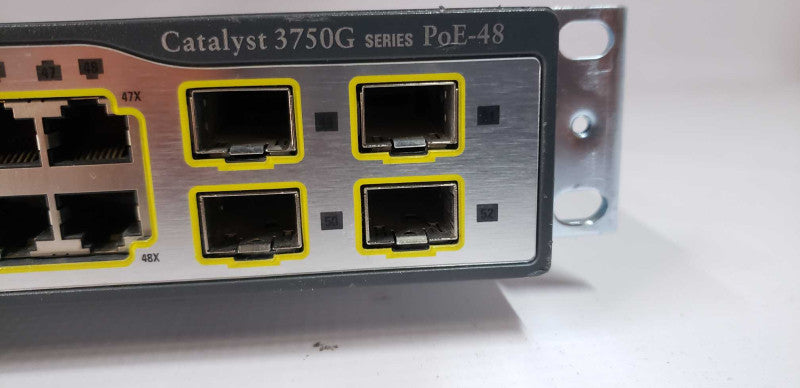 CISCO Catalyst 3750 series PoE 48x gigabit switches WS-C3750G-48PS-S V05  # #