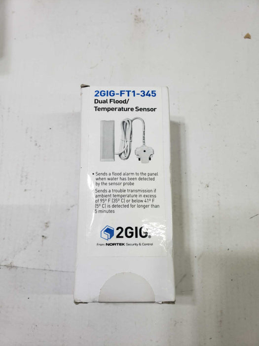 NEW (Sealed) 2GIG Dual Flood/Temperature Sensor 2GIG-FT1-345 [