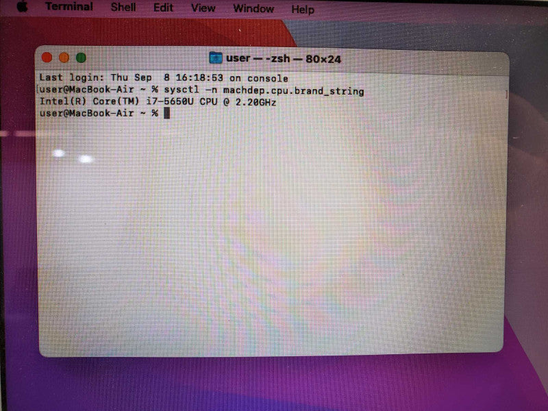 MacBook Air 2015 Core i7-5650U @ 2.2 GHz 8GB DDR3 250GB SSD (