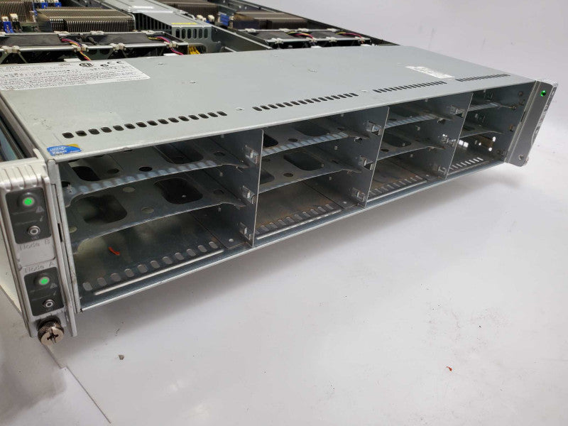 SUPERMICRO 827-14 6026TT-HTRF-SG007 2U 4 Node Barebone 2x X5660 @2.80GHz )