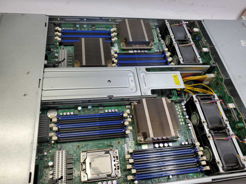 SUPERMICRO 827-14 6026TT-HTRF-SG007 2U 4 Node Barebone 2x X5660 @2.80GHz )