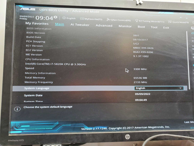 Custom PC ASUS Core i7-5820k @3.3GHz 64GB RAM GTX 1080 FTW )