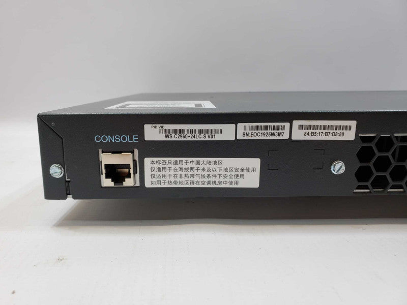 Cisco Catalyst 2960 WS-C2960+24LC-S v01 24Port Gigabit (8 PoE) Factory_Default (