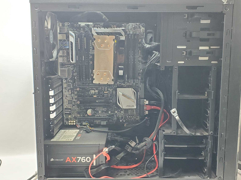 Custom Asus PC, Core I7-5820K 3.3GHz, 16GB DDR4, 760W PSU, No HDD/GPU _