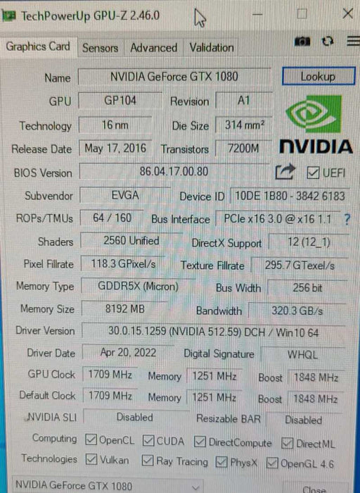 Custom PC- ASUS X99-A Motherboard, 32GB DDR4, i7-5820K 3.3GHz, EVGA GTX 1080 8GB, NO OS NO HDD$