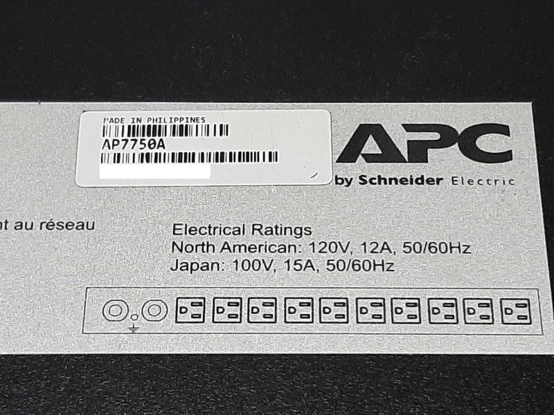 APC AP7750A Automatic Transfer Switch120V 12A 50/60Hz +