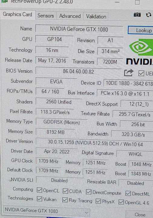 Custom PC- ASUS X99-A/USB3.1 Motherboard, 32GB DDR4, i7-5820K 3.3GHz, EVGA GTX 1080 8GB NO OS NO HDD $