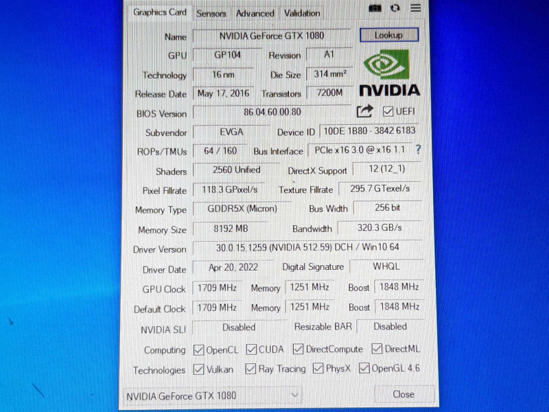 Black Box PC ASUS X99-A i7-5820K @ 3.30GHz 16GB DDR4 EVGA GTX 1080 SC ACX 3.0  +