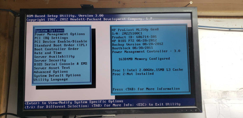 HP Proliant ML350p Gen8 Xeon E5-2620 @ 2.00ghz / 16gb ram / see notes #