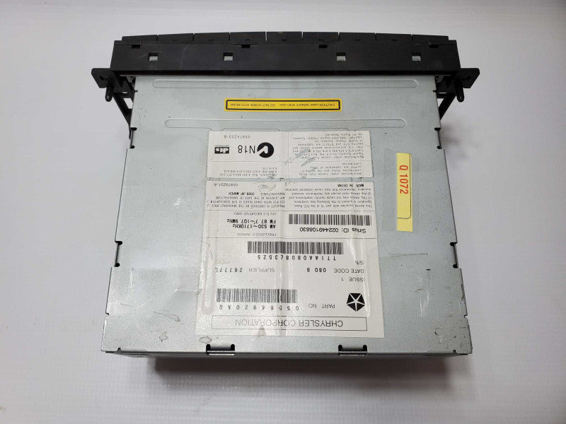Dodge Chrysler Jeep AM FM Radio Satellite Sirius DVD CD Player OEM 05064920AG (