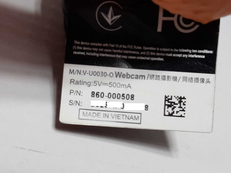 Logitech V-U0030-0 Webcam 860-000508 +