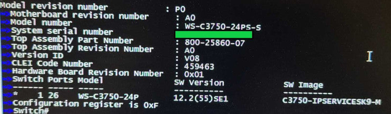 Cisco Catalyst WS-C3750-24PS-S 24 Port 2x SFP Managed PoE Switch $
