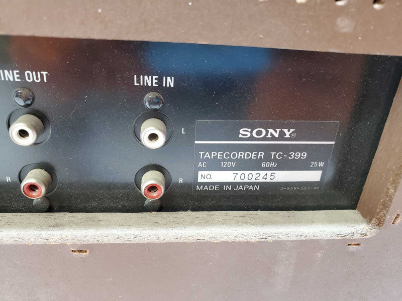 Sony TC-399 Three Head Three Speed Reel-to-Reel Recorder _ power-on tested )