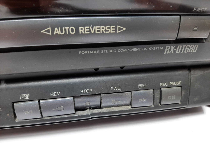 Panasonic RX-DT680 S-XBS Dual Cassette AM/FM Aux-In Portable Stereo Boombox +