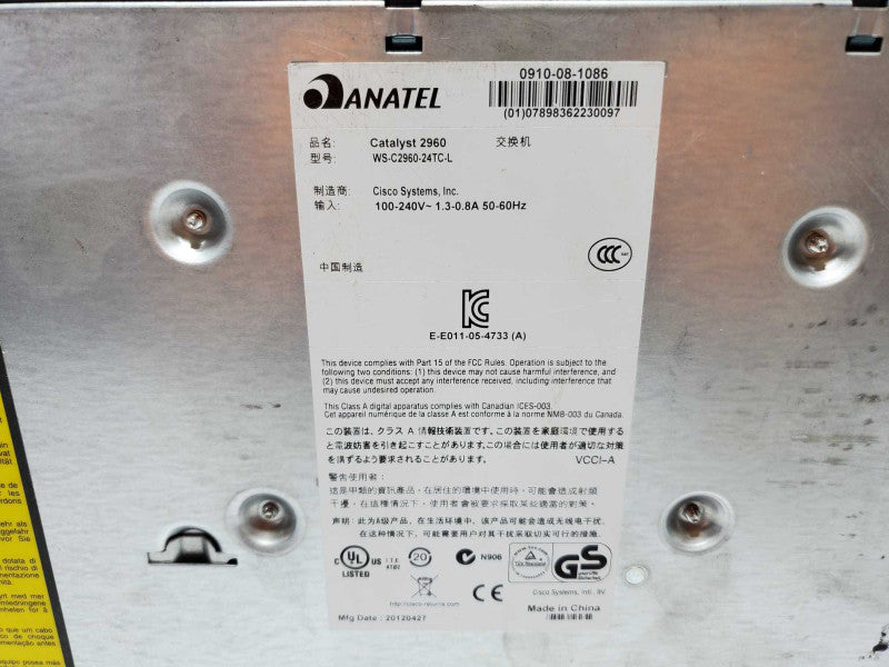Cisco Catalyst 2960 WS-C2960+24TC-L 24 Port Switch Factory_Default (