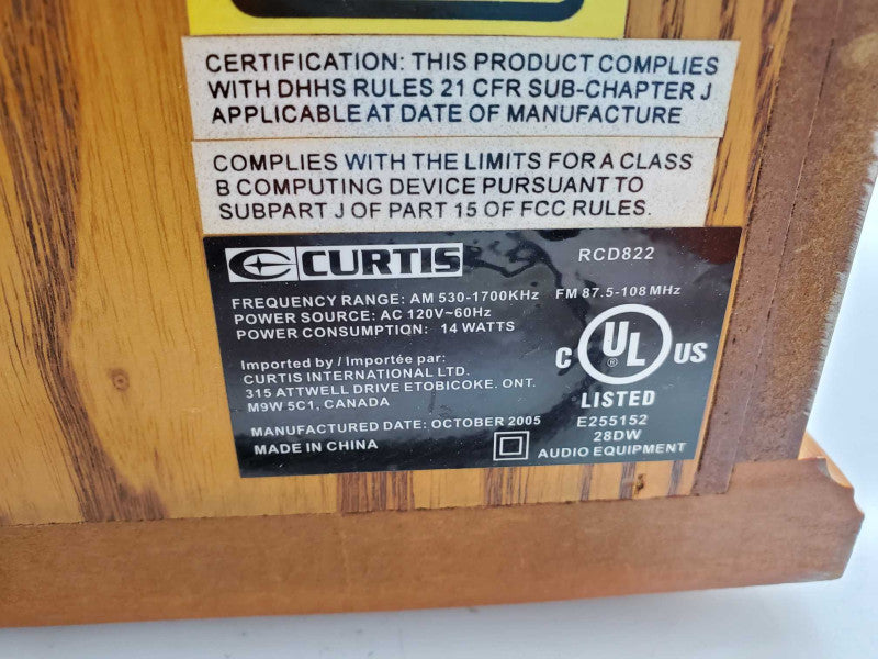Curtis Nostalgia Turntable/CD/Radio Stereo _ Power-on tested)