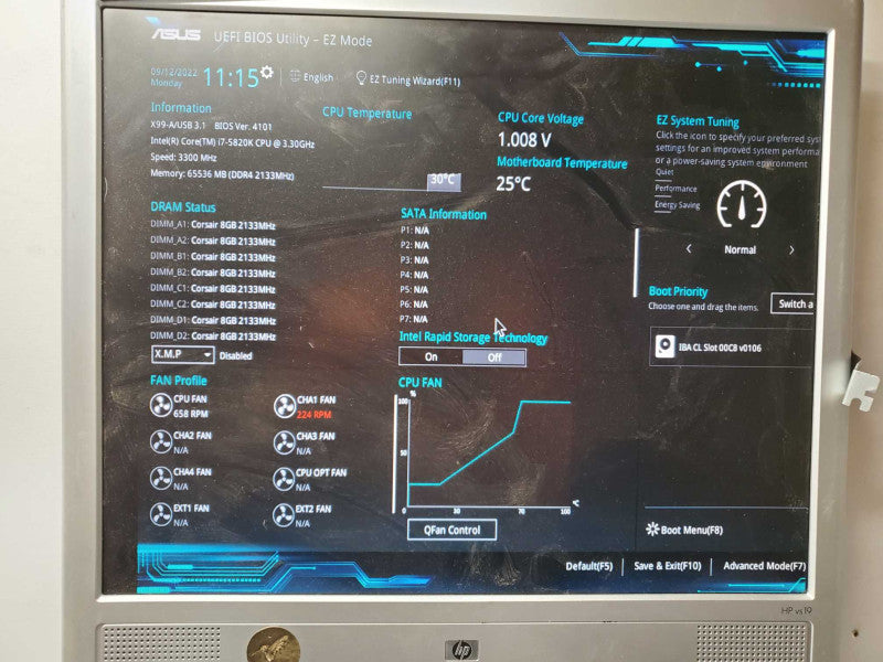 Custom PC ASUS X99-A Core i7-5820k @3.3GHz 64GB DDR4 No GPU )