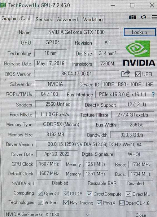 Custom PC- ASUS X99-A/USB3.1 Motherboard, 32GB DDR4, i7-5820K 3.3GHz, GTX 1080 NO OS NO HDD$