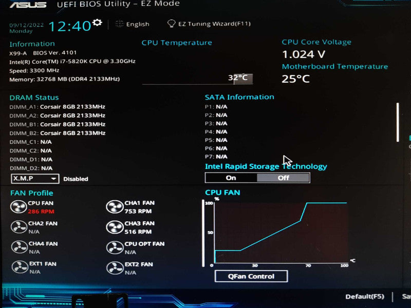 Black Box PC ASUS X99-A i7-5820K @ 3.30GHz 32GB DDR4 EVGA GEFORCE GTX 1080 +