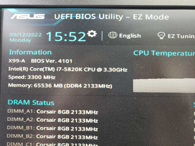 Custom PC Asus X99-A i7-5820K@3.3GHz 64GB DDR4 Nvidia GTX 1070 No HDD [