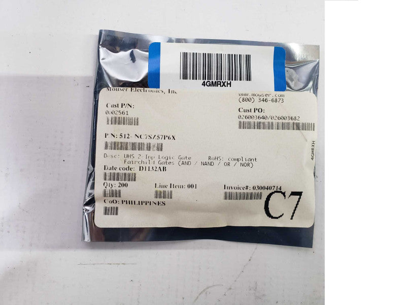 Mouser Electronies, INC 512-NC7SZ57P6X Qty 200 [