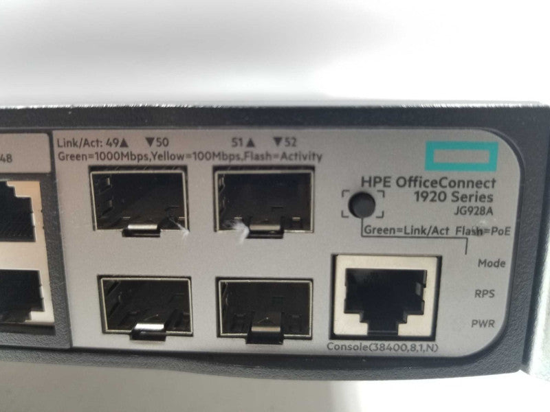 HP JG928A HPE OfficeConnect 1920 48G PoE+ (370W) 48 Port Gigabit, AS-IS ~