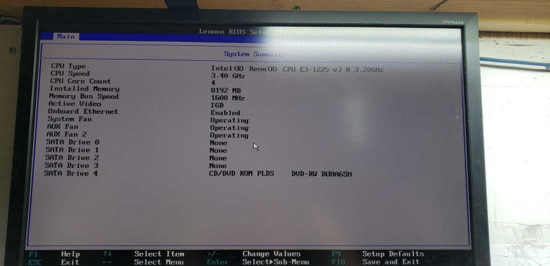 Lenovo ThinkServer RS140 Xeon E3-1225 V3 @ 3.20ghz / 8gb ram / see notes #