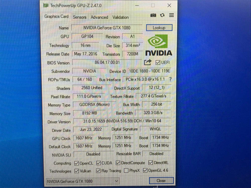 GeForce GTX 1080 Founders Edition 8GB GDDR5X Graphics Card +