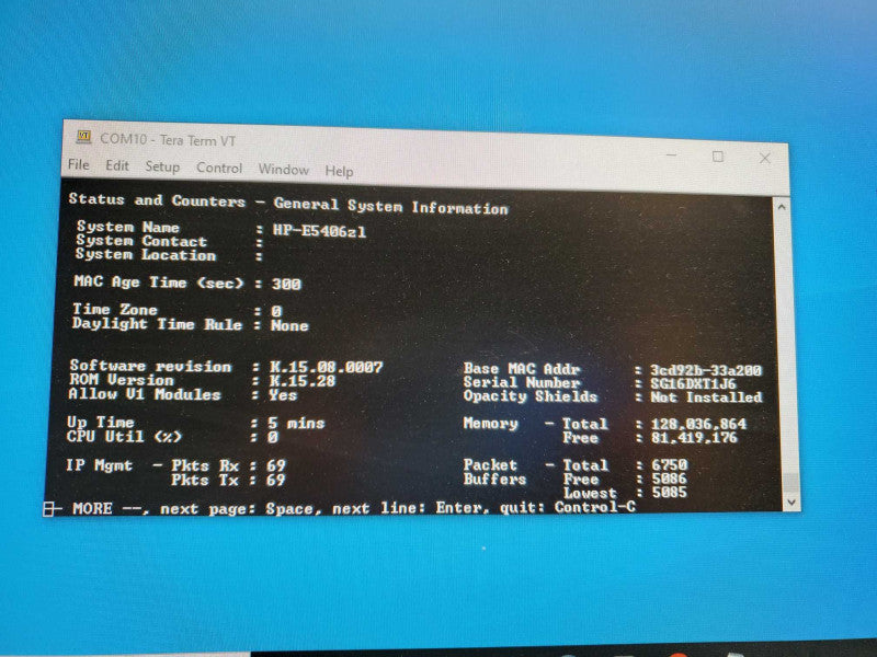 HP ProCurve Networking E5406 zl Switch J8697A w/ Modules see notes _ Reset )