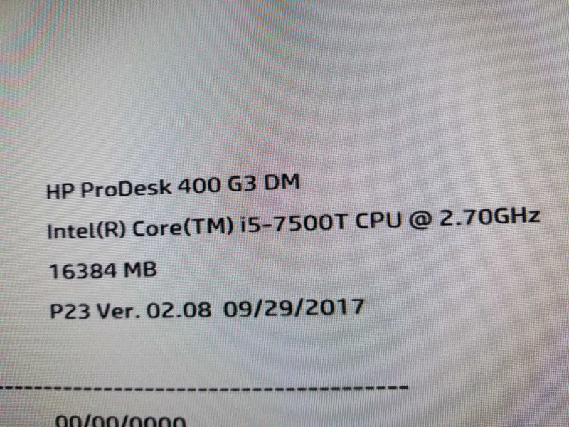 HP ProDesk 400 G3 DM Mini PC Core i5-7500T 2.7GHz/16GB, 256GB SSD, NO AC ~
