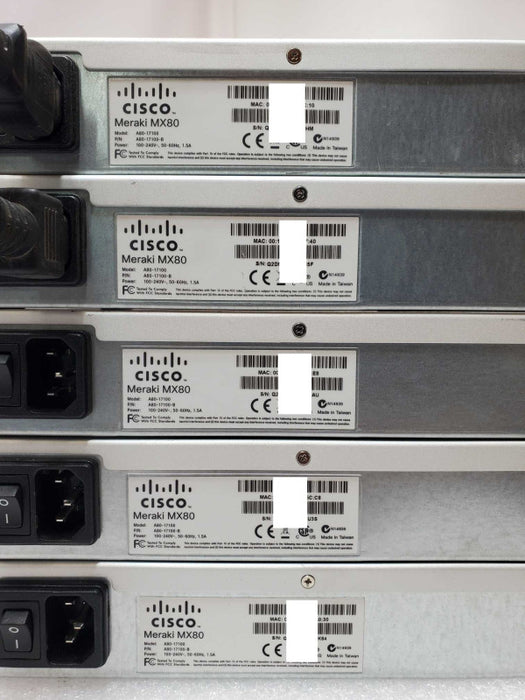 Cisco Meraki MX80 A80-17100-B UNCLAIMED Cloud Managed Firewall, READ _