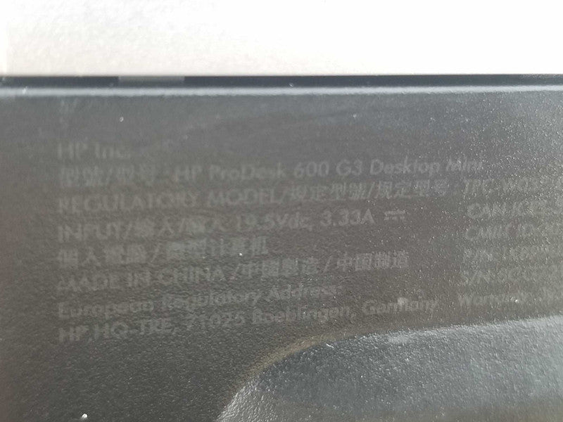 HP ProDesk 600 G3 DM Mini PC Core i5-7500T 2.7GHz/16GB, 256GB SSD, NO AC ~