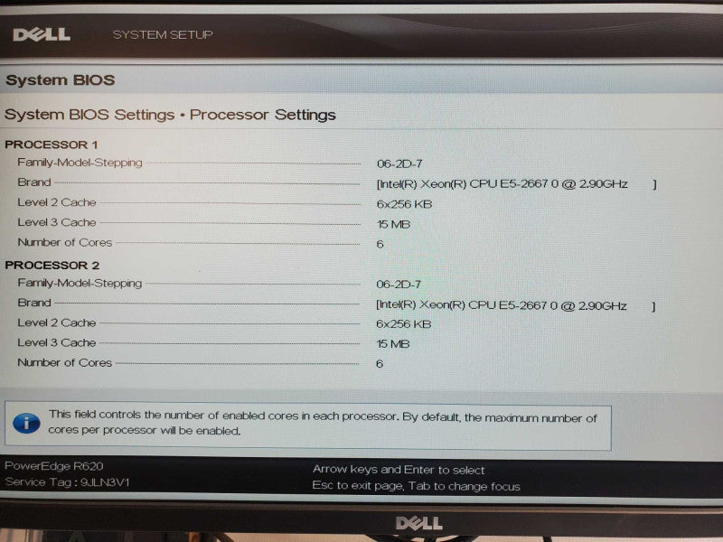 Dell PE R620, 2x Xeon E5-2667 2.9GHz 6C, 128 GB, 2x PSU, 2.5, No RAID _