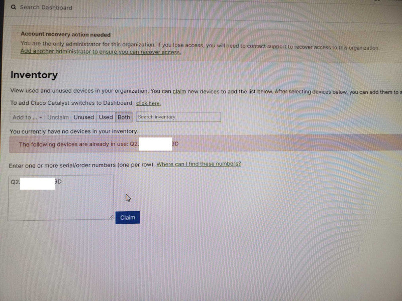 Cisco Meraki MX100 Cloud Managed Firewall MX100-HW CLAIMED _